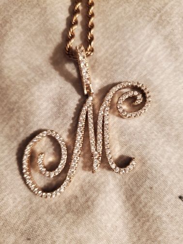 Customer photo review of MUSE CZ INITIAL NECKLACE