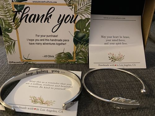 Customer photo review of Keep Going Bangle