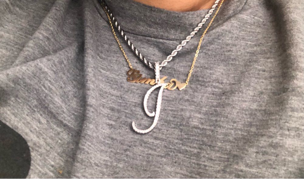 Customer photo review of MUSE CZ INITIAL NECKLACE