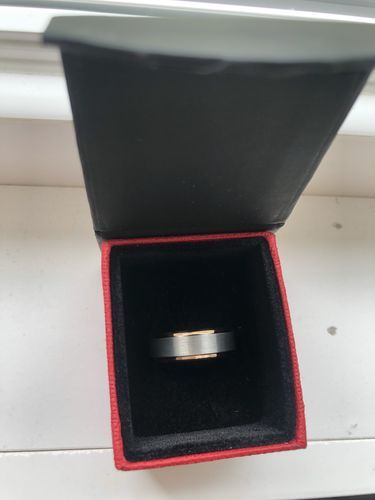 Customer photo review of Brushed Rose Gold Ring