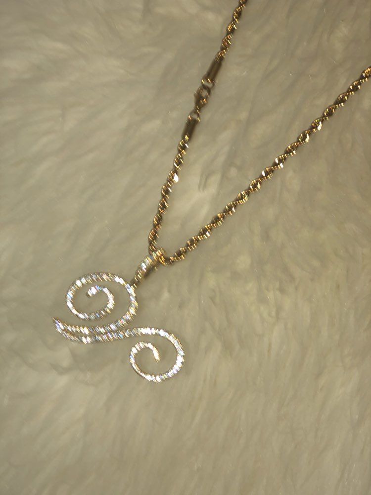 Customer photo review of MUSE CZ INITIAL NECKLACE