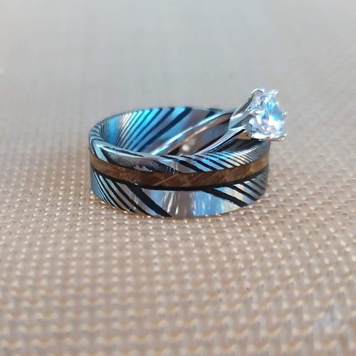 Customer photo review of Whiskey Barrel Damascus