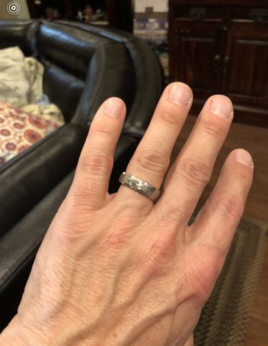 Customer photo review of Hammered Titanium