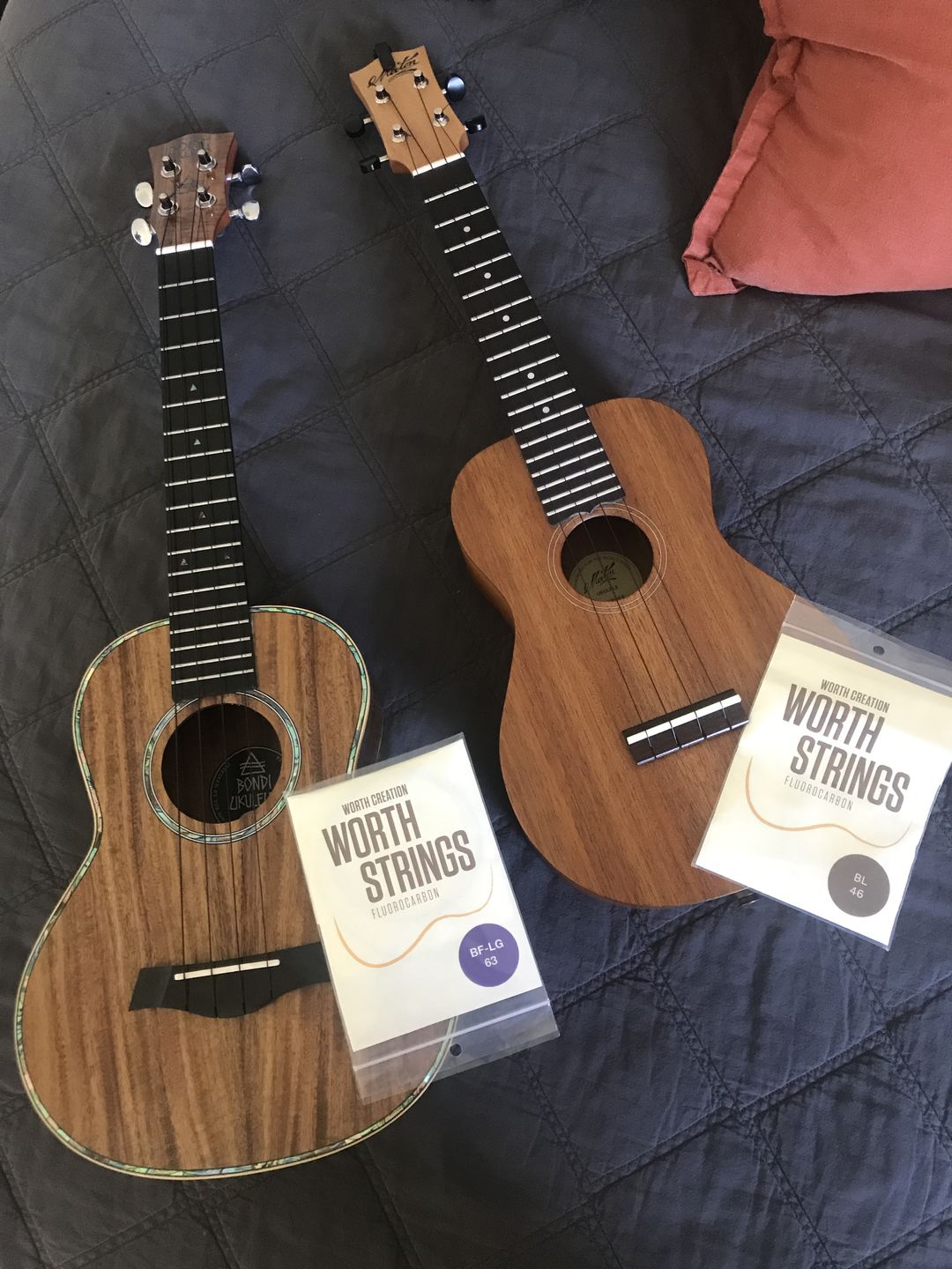 Customer photo review of BF-LG Worth Brown Fat Low-G Tenor Ukulele Strings Flurorcarbon 2 Restrings per Packet