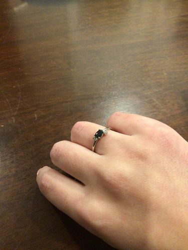 Customer photo review of Candy Cane Lane Wooden Wick Candle - Dainty Ring Collection