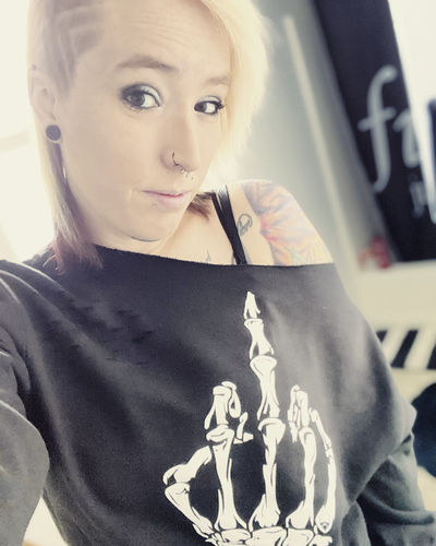 Customer photo review of 110 - FU Wide Neck Hoodie