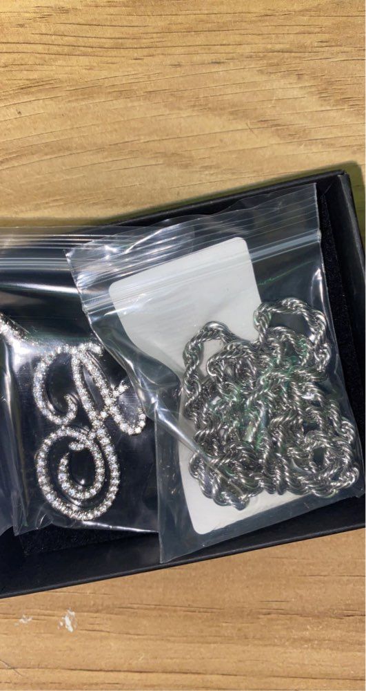Customer photo review of MUSE CZ INITIAL NECKLACE