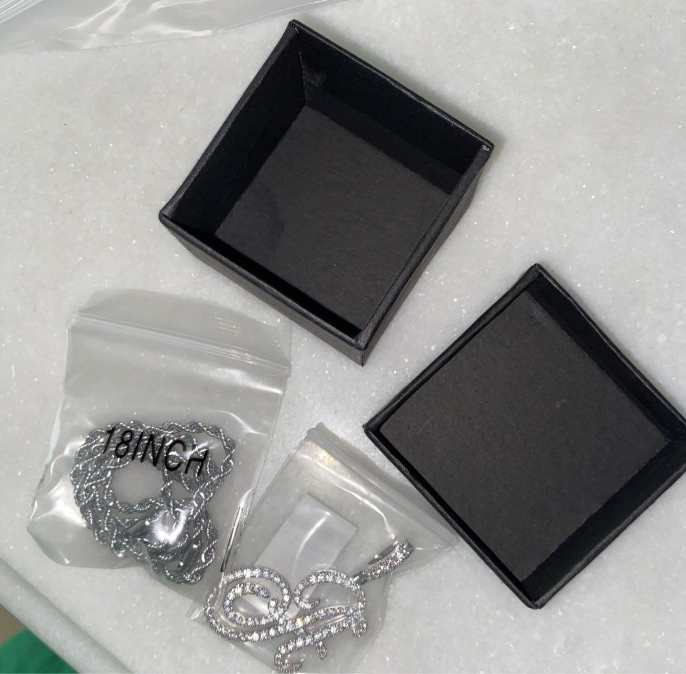Customer photo review of MUSE CZ INITIAL NECKLACE
