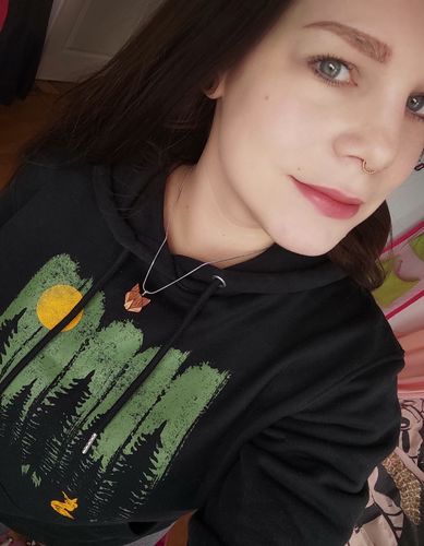 Customer photo review of Fuchs Im Wald - Bio Unisex Hoody Siebdruck (PREMIUM)