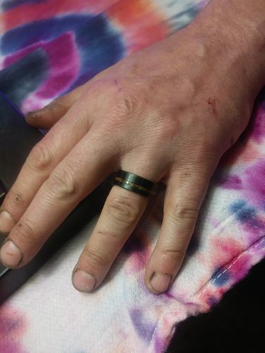 Customer photo review of Whiskey Barrel in Tungsten