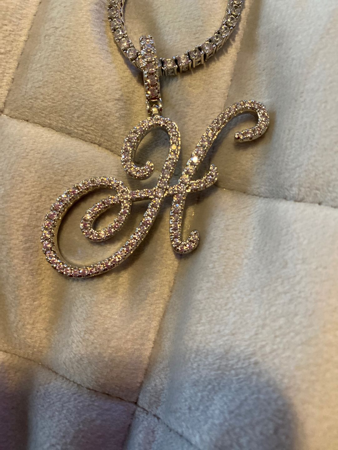 Customer photo review of MUSE CZ INITIAL NECKLACE