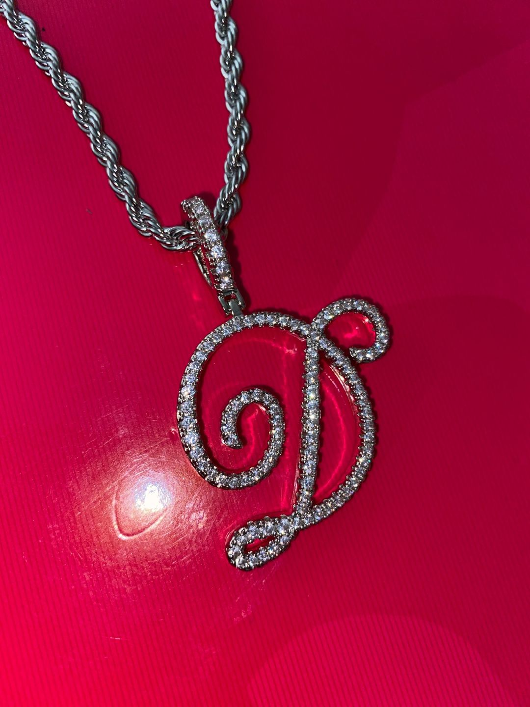 Customer photo review of MUSE CZ INITIAL NECKLACE