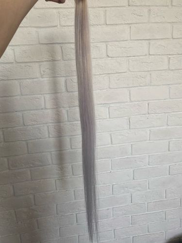 Customer photo review of Virgin U Tip Human Hair Extension #60 Platinum Blonde (#60)