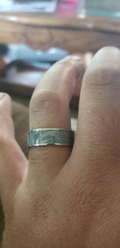 Customer photo review of Meteorite and Titanium Ring