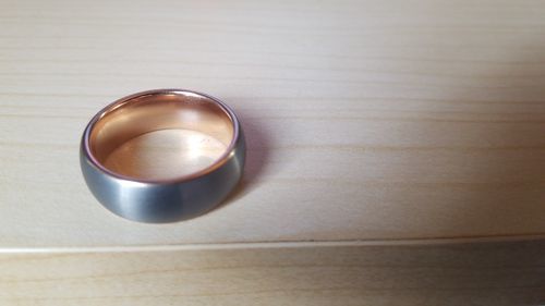 Customer photo review of Domed Gray & Rose Gold Band