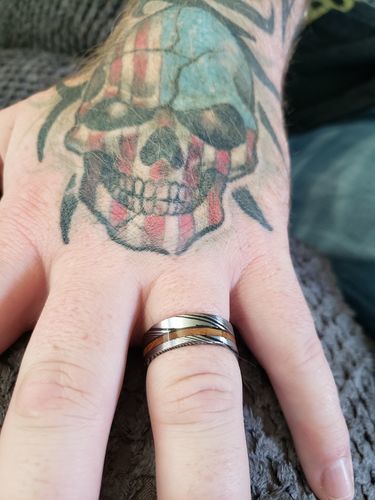 Customer photo review of Whiskey Barrel Damascus