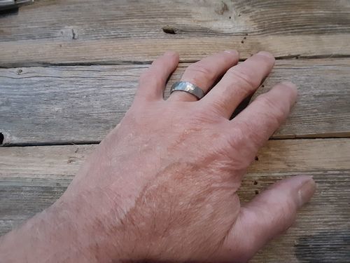 Customer photo review of Hammered Titanium