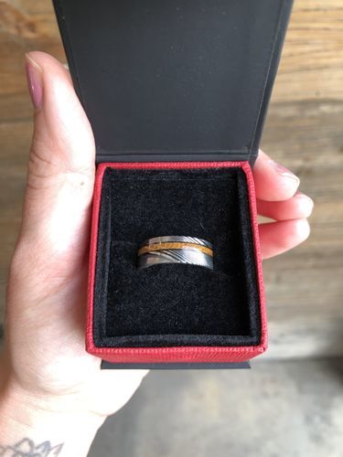 Customer photo review of Whiskey Barrel Damascus
