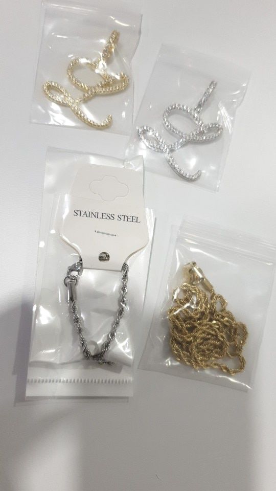 Customer photo review of MUSE CZ INITIAL NECKLACE