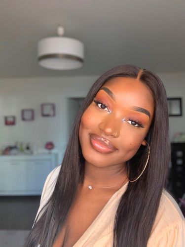Customer photo review of Full Shine Sew In Hair Weft Bundles 100% Remy Human Hair Jet Black (#1)