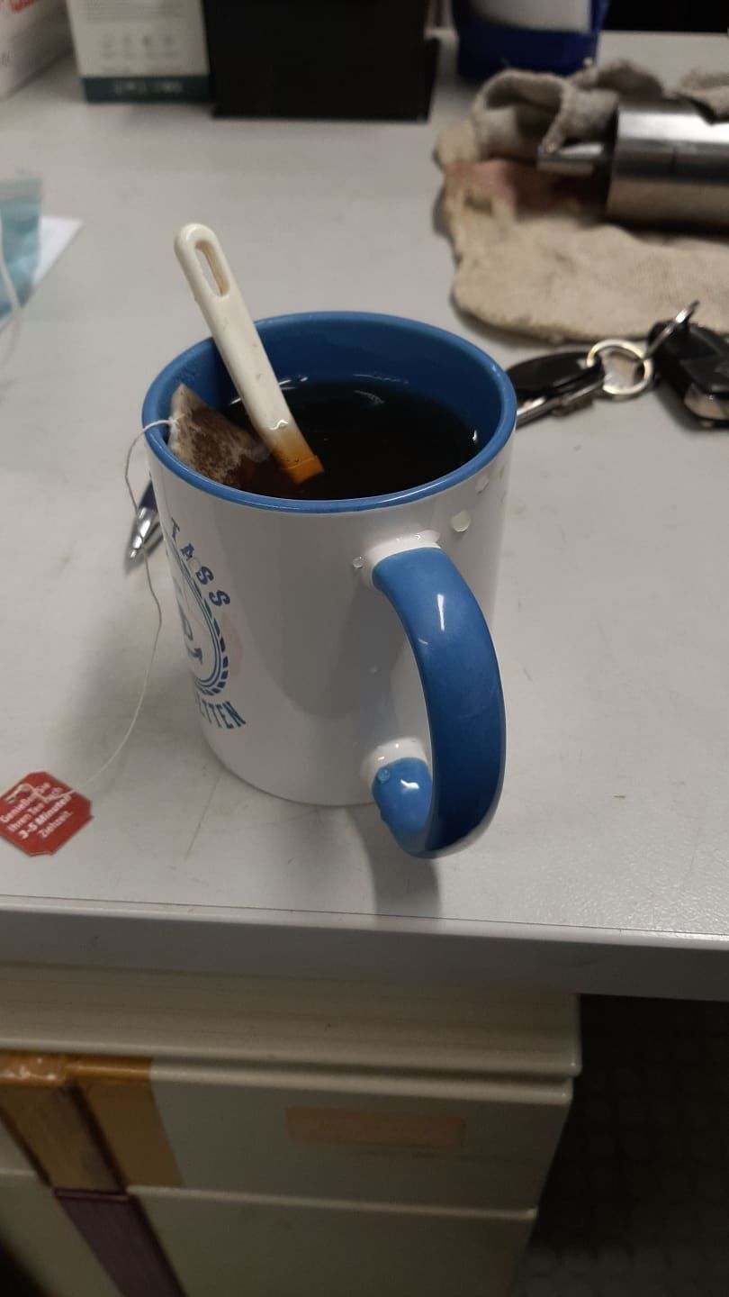 Customer photo review of Tass Tee ansetten · Keramik Tasse zweifarbig