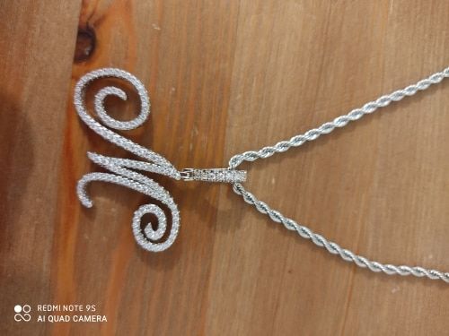 Customer photo review of MUSE CZ INITIAL NECKLACE