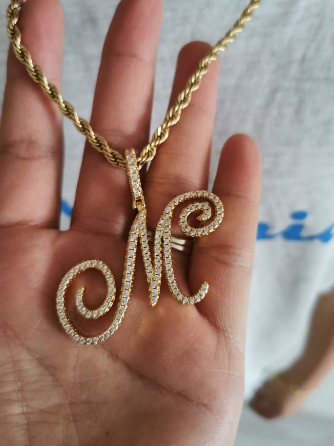 Customer photo review of MUSE CZ INITIAL NECKLACE