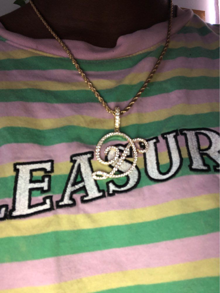 Customer photo review of MUSE CZ INITIAL NECKLACE