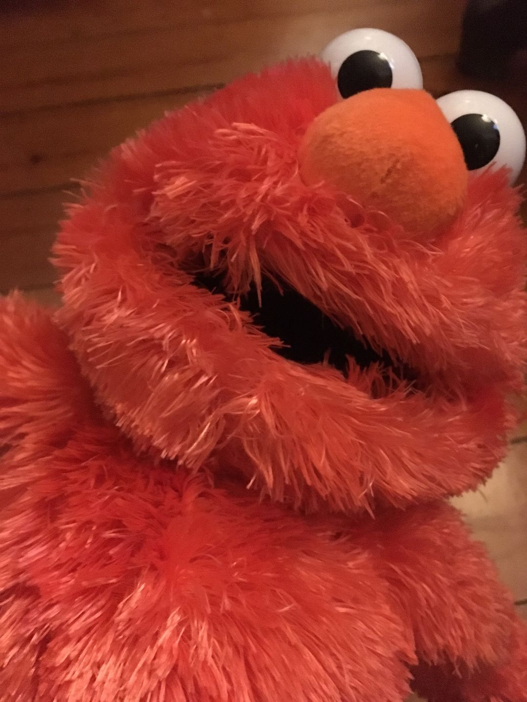 Customer photo review of Elmo Marionnette Sesame Street