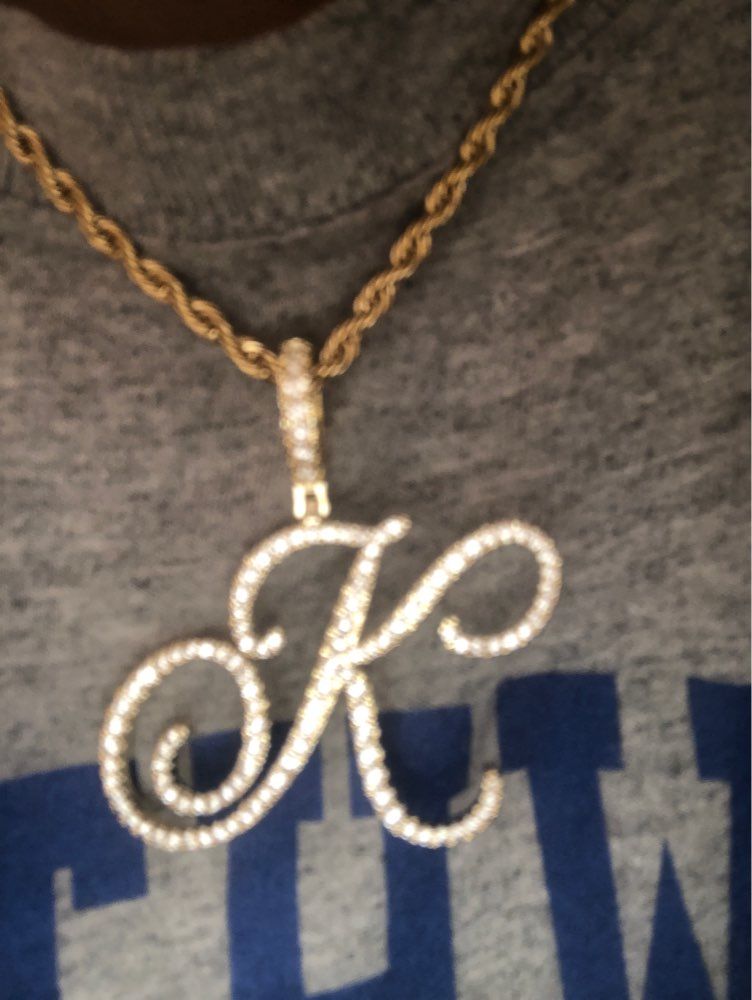 Customer photo review of MUSE CZ INITIAL NECKLACE