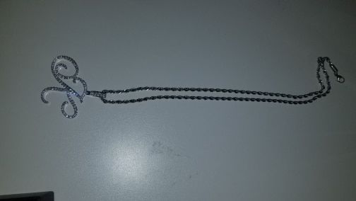 Customer photo review of MUSE CZ INITIAL NECKLACE