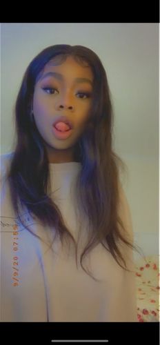 Customer photo review of Full Shine Sew In Hair Weft Bundles 100% Remy Human Hair Jet Black (#1)