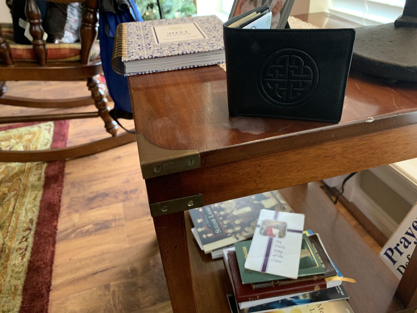 Customer photo review of Mens Leather Wallet - Knotwork