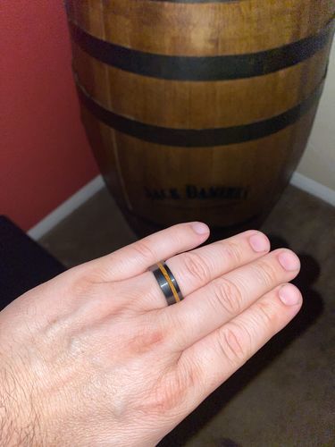 Customer photo review of Whiskey Barrel in Tungsten