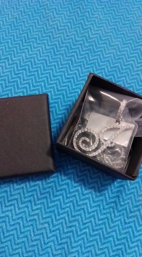 Customer photo review of MUSE CZ INITIAL NECKLACE