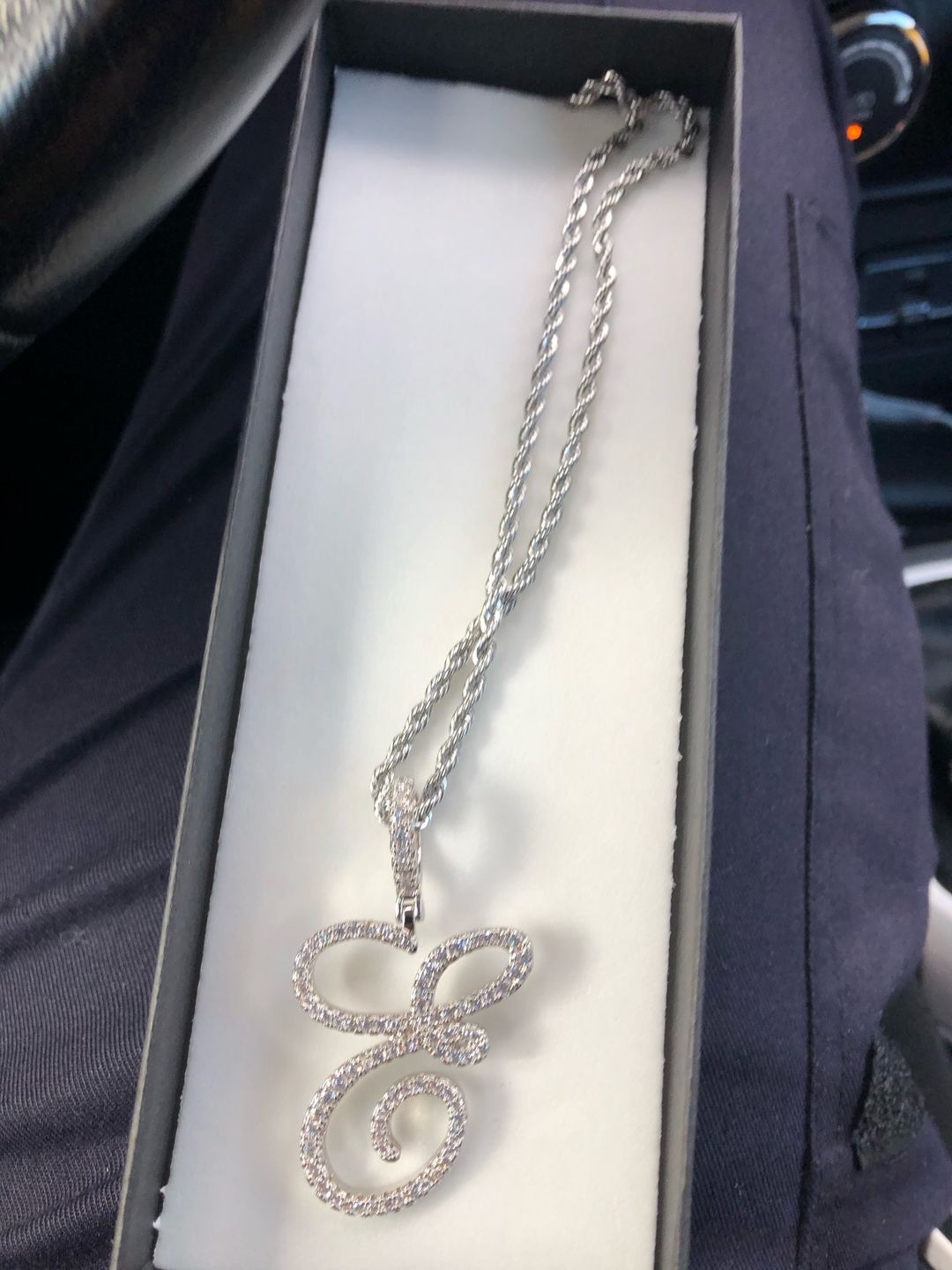 Customer photo review of MUSE CZ INITIAL NECKLACE