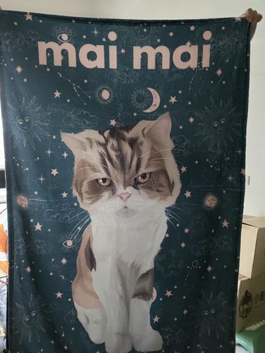 Customer photo review of 【客製】手繪寵物 法蘭絨毛毯 Custom Pet Fleece Blanket