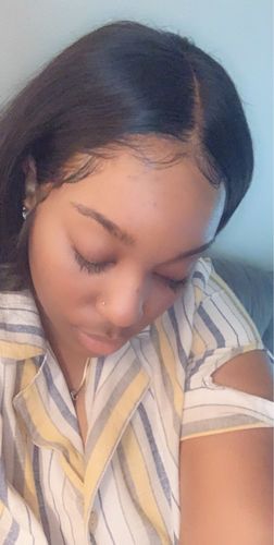 Customer photo review of 50g Virgin Hair Pu Weft Natural 100% Real Remy Sew In Pu Weft Human Hair Bundles(#1)