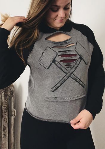 Customer photo review of 193 - All Work Crop Hoodie