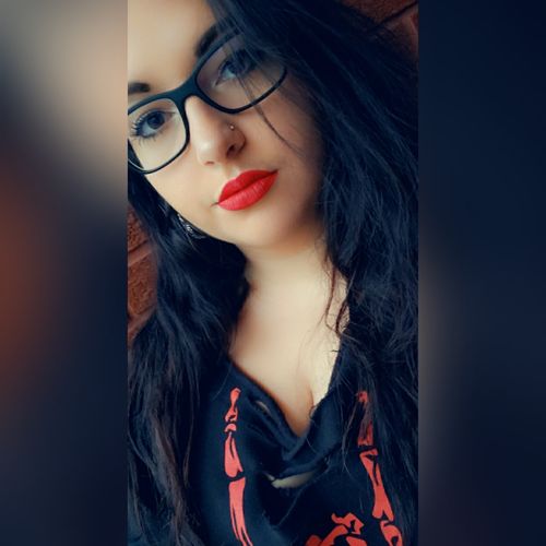 Customer photo review of 152 - Red Regret Wide Neck Hoodie