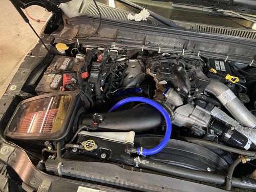 Customer photo review of SPELAB 2011-2019 Ford F250 F350 6.7L EGR Cooler Delete Kit Powerstroke Diesel Blue