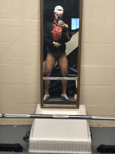 Customer photo review of 148 - Lone Wolf Wide Neck Hoodie