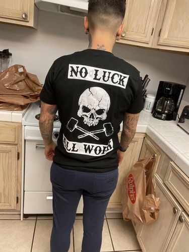 Customer photo review of 39 - All Work Tee