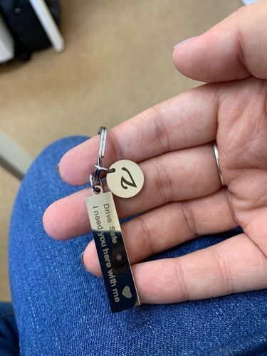 Customer photo review of Drive Safe Keychain