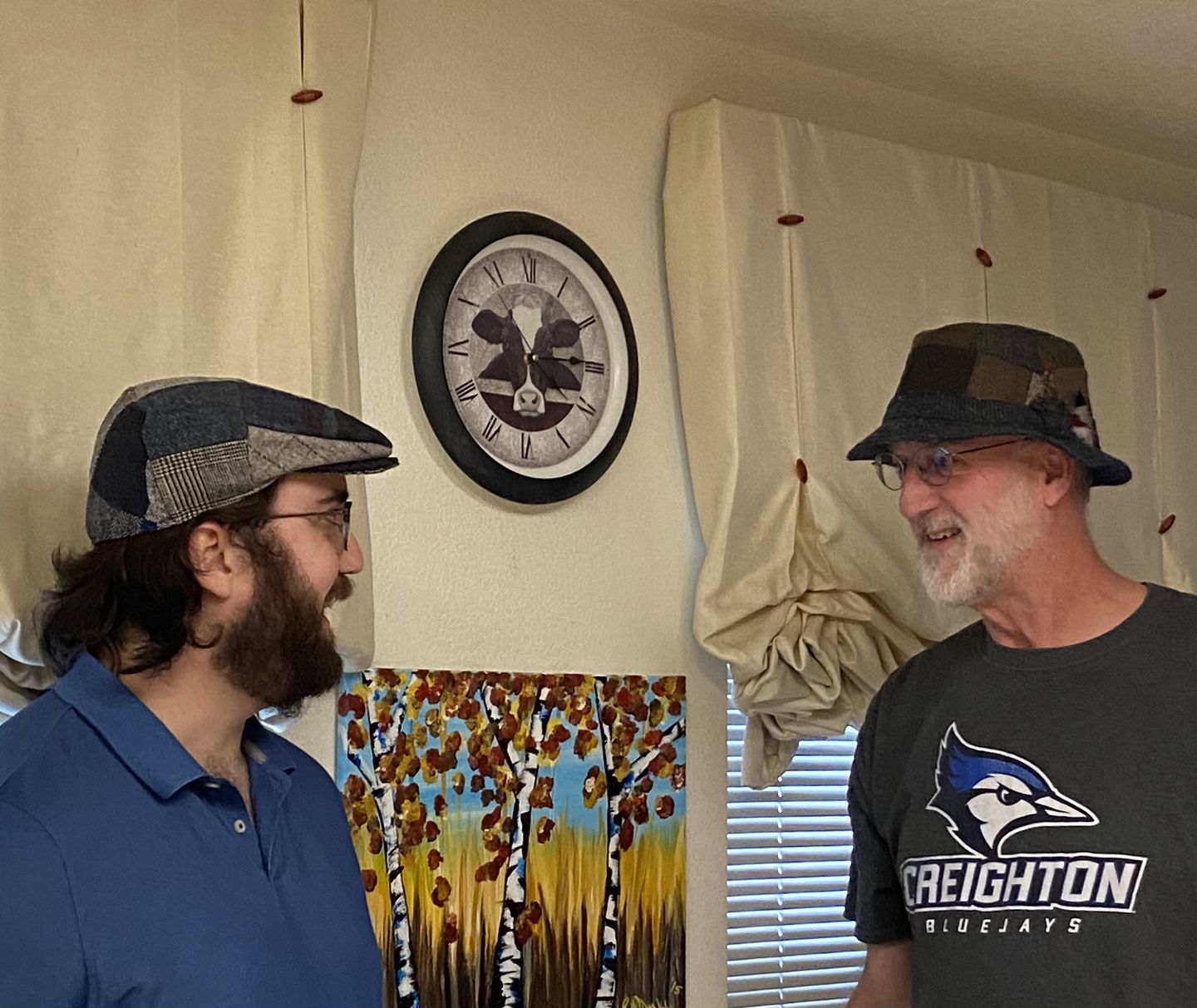 Customer photo review of Vintage Cap Patchwork Grey/Blue Tweed