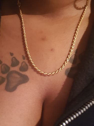 Customer photo review of ROPE CHAIN (GOLD) 3MM