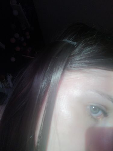 Customer photo review of Virgin Clip Hair Extensions 100% Remy Human Hair 3 Pieces Darkest Brown (#2)