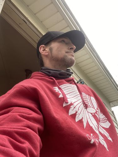 Customer photo review of 2 - Apache Hoodie - Heather Red