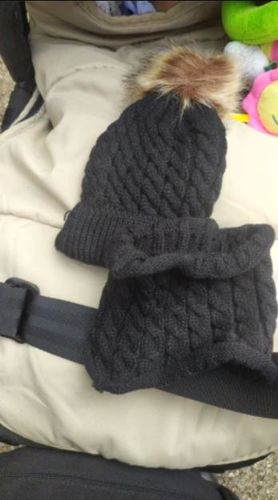 Customer photo review of CHARPEAU™ - Bonnet et écharpe assortis pour bébé et enfant hiver