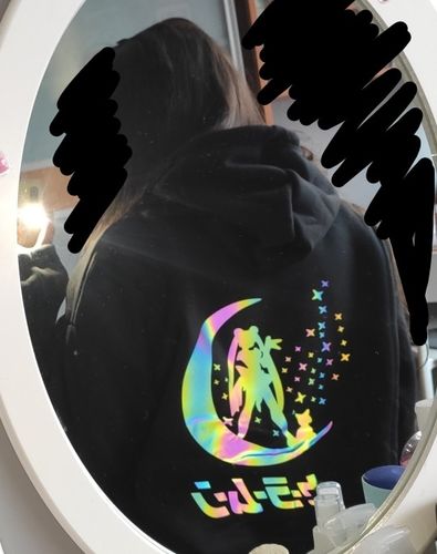 Customer photo review of Harajuku Style Reflective Sailor Moon Hoodie